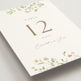 "Brynn" - Table Numbers in Toffee by Everett Paper Goods - Detail