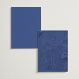 "Centro" - Table Numbers in Marseille Bleu by Up Up Creative - Back of Card Options