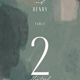 "Verdant" - Table Numbers in Moss by Nicoletta Savod - Detail