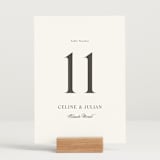 "CELINE" - Table Numbers in Opal by Melanie Kosuge - Displayed (stand not included)