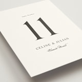 "CELINE" - Table Numbers in Opal by Melanie Kosuge - Detail