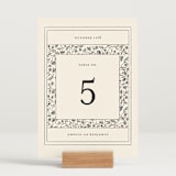 "Hansen" - Table Numbers in Almond by Stephanie Hawkes - Displayed (stand not included)