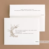 "Preserved Fall Botanicals" - Wedding Thank You Cards in Linen by Erin Deegan - FREE Recipient Addressing