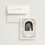 "Porcelain" - Wedding Thank You Cards in Delft Blue by Ashley DeMeyere - Front