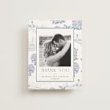 "Coastal Toile" - Wedding Thank You Cards in Periwinkle by Jenna Holcomb - Front