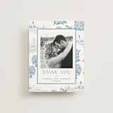 "Coastal Toile" - Wedding Thank You Cards in Sea by Jenna Holcomb - Front