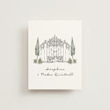 "Hand illustrated Garden Gate" - Wedding Thank You Cards in Forest by Jackie Crawford - Front