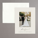 "Softly Swept" - Wedding Thank You Cards in Ivory by Carolyn Nicks - Front