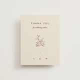 "Rose Ink" - Wedding Thank You Cards in Rust by Ani Somi - Front