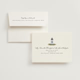 "East Coast Lighthouse" - Wedding Thank You Cards in Snow by Becky Nimoy - FREE Recipient Addressing