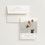 "watercolor tile" - Wedding Thank You Cards in Navy by Anastasia Makarova - Front