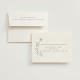 "floral stamp" - Wedding Thank You Cards in Ivory by Baumbirdy - FREE Recipient Addressing