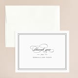 "Eloquence" - Wedding Thank You Cards in Vanilla by Kimberly FitzSimons - Front