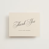 "Modern Romance" - Wedding Thank You Cards in Almond by Eric Clegg - Front