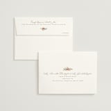 "Foliage Crest" - Wedding Thank You Cards in Mulberry by Everett Paper Goods - FREE Recipient Addressing