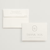 "The Hudson" - Wedding Thank You Cards in Latte by Kristie Kern - Front