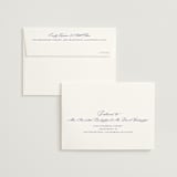 "watercolor flowers crest" - Wedding Thank You Cards in Dusty Blue by Cass Loh - FREE Recipient Addressing
