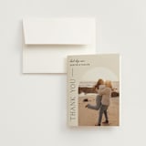 "In Love" - Wedding Thank You Cards in Linen by Vanessa Doyle - Front