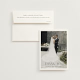 "More Than Words" - Wedding Thank You Cards in Bridal White by Design Lotus - Front