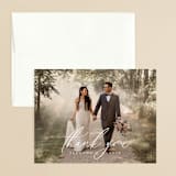 "Corner" - Wedding Thank You Cards in Sky by Kelly Schmidt - Front