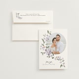 "Sweeping Vine" - Wedding Thank You Cards in Periwinkle by Itsy Belle Studio - Front