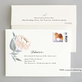 "Peony Floral Frame" - Wedding Thank You Cards in Cornflower by Alethea and Ruth - FREE Recipient Addressing
