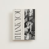"Sideline" - Flat Wedding Thank You Cards in Stone by Laura Hankins - Front