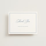 "The Chapel" - Flat Wedding Thank You Cards in Provincial Blue by Melinda Denison - Front