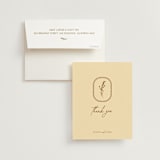 "Classic and Floral" - Wedding Thank You Cards in Bark by Jen Ramsey - Front