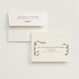 "Tropical Crest" - Wedding Thank You Cards in Papaya by Susan Moyal - FREE Recipient Addressing