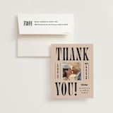 "Bold Stack" - Wedding Thank You Cards in Noir by Alethea and Ruth - Front