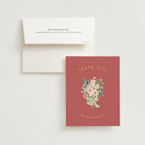 "Ruban en Fleur" - Wedding Thank You Cards in Rose by Itsy Belle Studio - Front