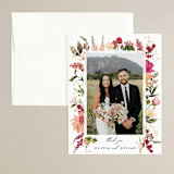 "Lush" - Wedding Thank You Cards in Magenta by Susan Moyal - Front