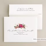 "Lush" - Wedding Thank You Cards in Magenta by Susan Moyal - FREE Recipient Addressing