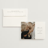 "Sector" - Wedding Thank You Cards in Snow by Kaydi Bishop - Front