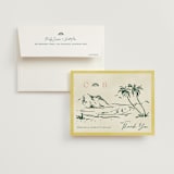 "Coastal Drift" - Wedding Thank You Cards in Caribbean Citrus by Pixel and Hank - Front