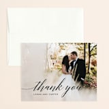 "Someone Like You" - Wedding Thank You Cards in Tuxedo by Design Lotus - Front