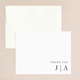 "Sophistotype" - Wedding Thank You Cards in Sea Salt by Snow and Ivy - Front