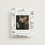 "Aspen Toile" - Wedding Thank You Cards in Denim by Jenna Holcomb - Front