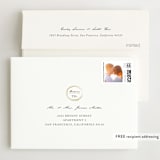 "Monogram Circle Stamp" - Wedding Thank You Cards in Antique White by fatfatin - FREE Recipient Addressing