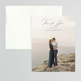 "Mountainview" - Wedding Thank You Cards in Pewter by Sarah Brown - Front