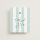 "Island Palm" - Wedding Thank You Cards in Low Tide by Susan Zinader - Front