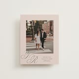"Arch Monogram" - Wedding Thank You Cards in Dusty Rose by Kelly Schmidt - Front