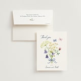 "Wildflower Romance" - Wedding Thank You Cards in Ivory by frau brandt - Front