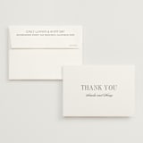 "Hepburn" - Wedding Thank You Cards in Tuxedo by Megan Davis - Front