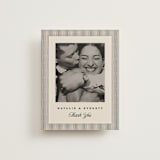"Linea" - Wedding Thank You Cards in Noir by Pixel and Hank - Front