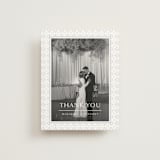 "Coastal Charm" - Flat Wedding Thank You Cards in Dusty Blue by Jennifer Postorino - Front