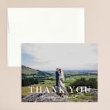 "Wedding Stamp" - Wedding Thank You Cards in Navy by Kasia Labocki - Front