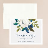 "Our Something Blue" - Wedding Thank You Cards in Ocean by AK Graphics - Front