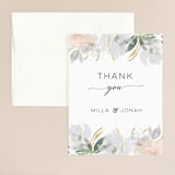 "Grande Botanique" - Wedding Thank You Cards in Mist by Bonjour Paper - Front